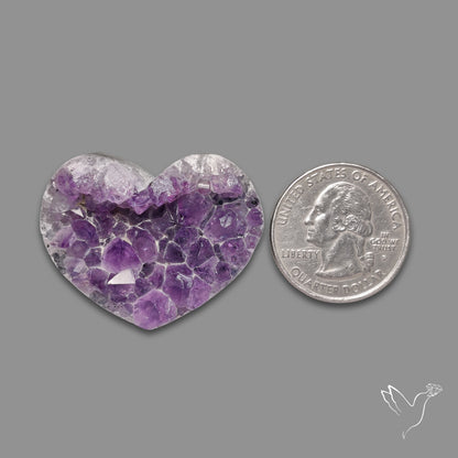 Large Amethyst Druzy Heart Specimen