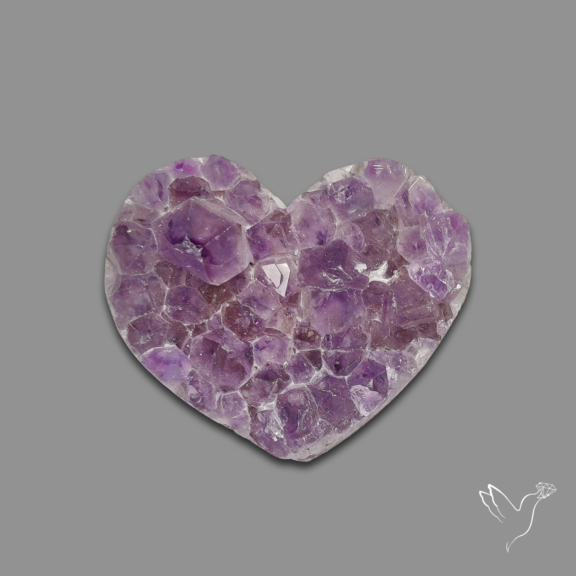 Large Amethyst Druzy Heart Specimen