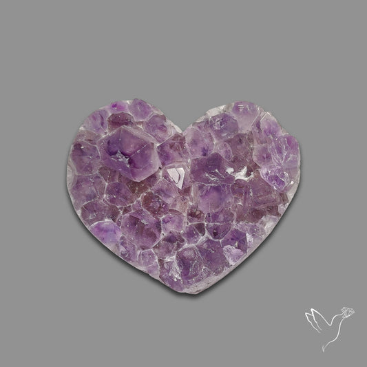 Large Amethyst Druzy Heart Specimen