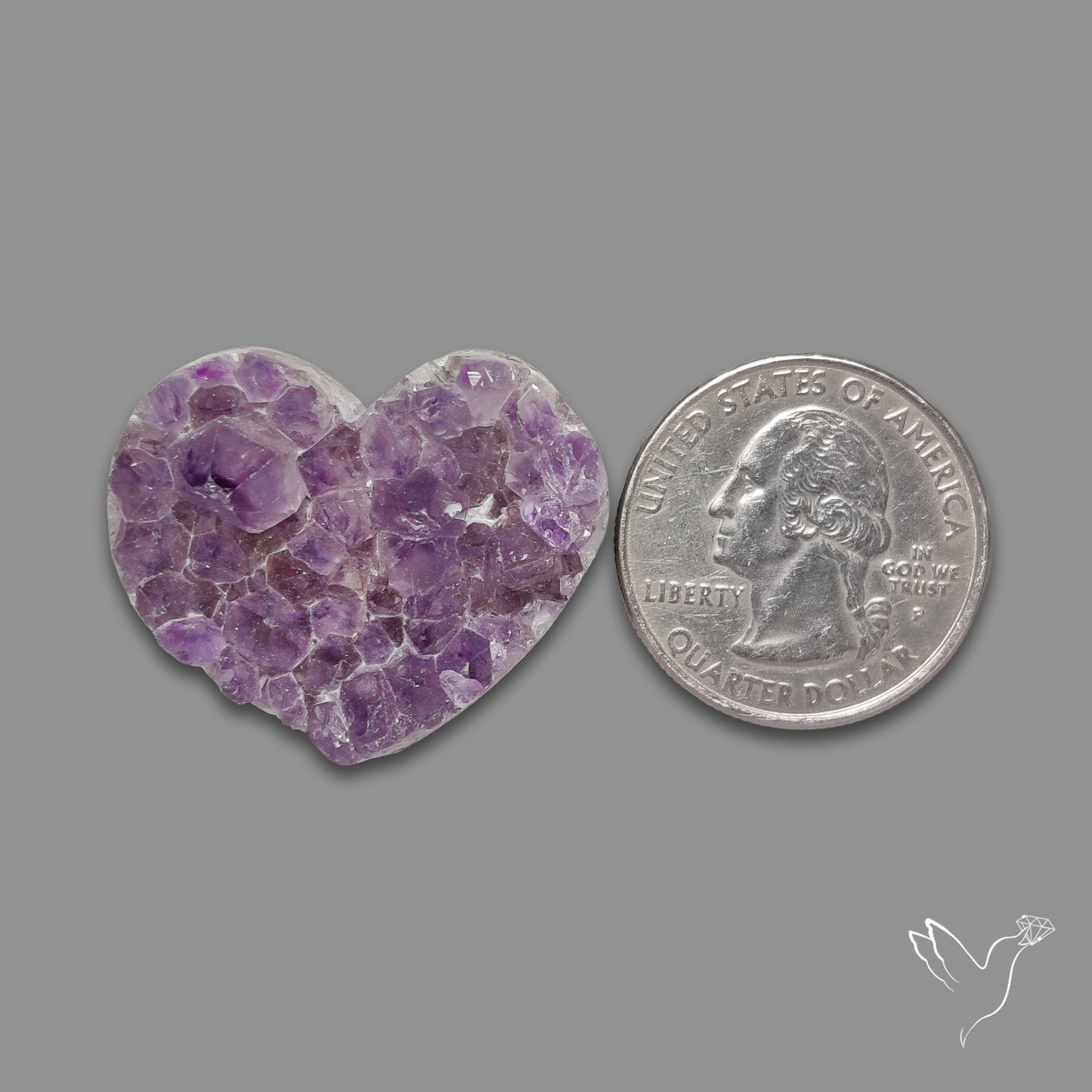 Large Amethyst Druzy Heart Specimen