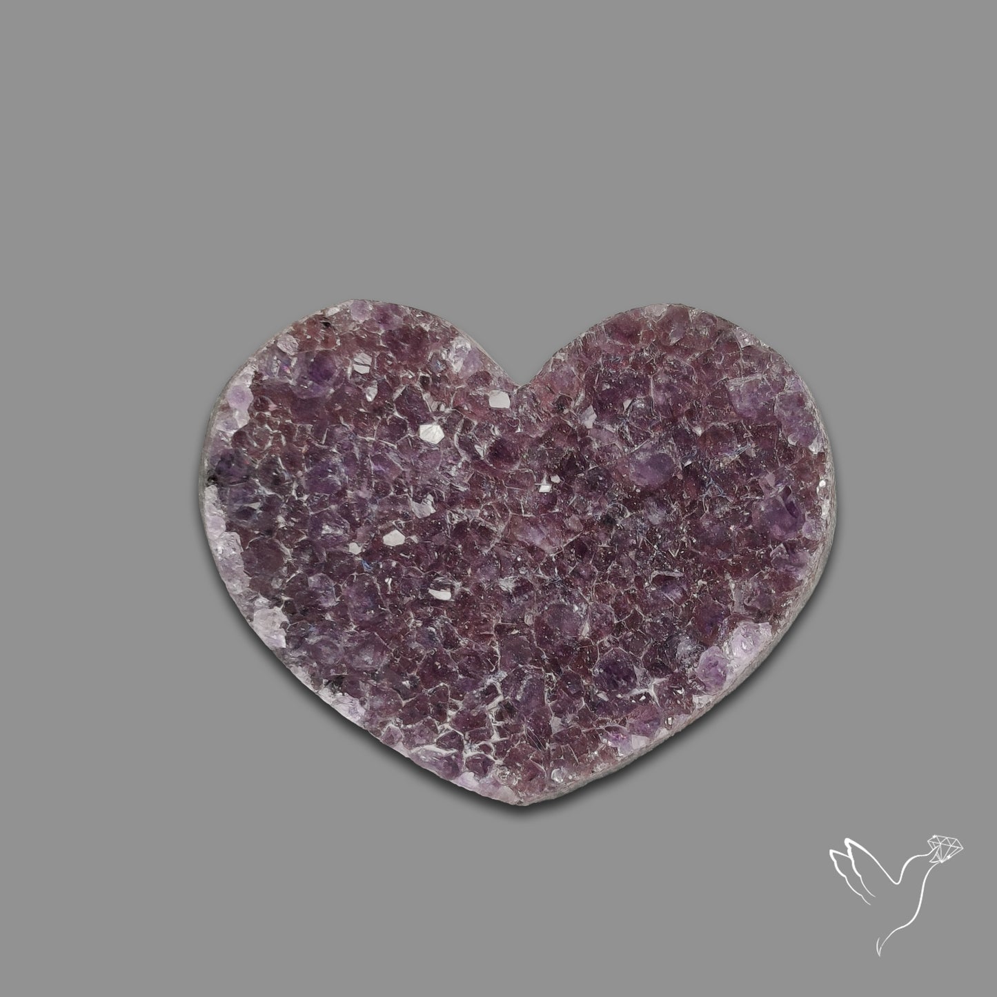 Large Amethyst Druzy Heart Specimen