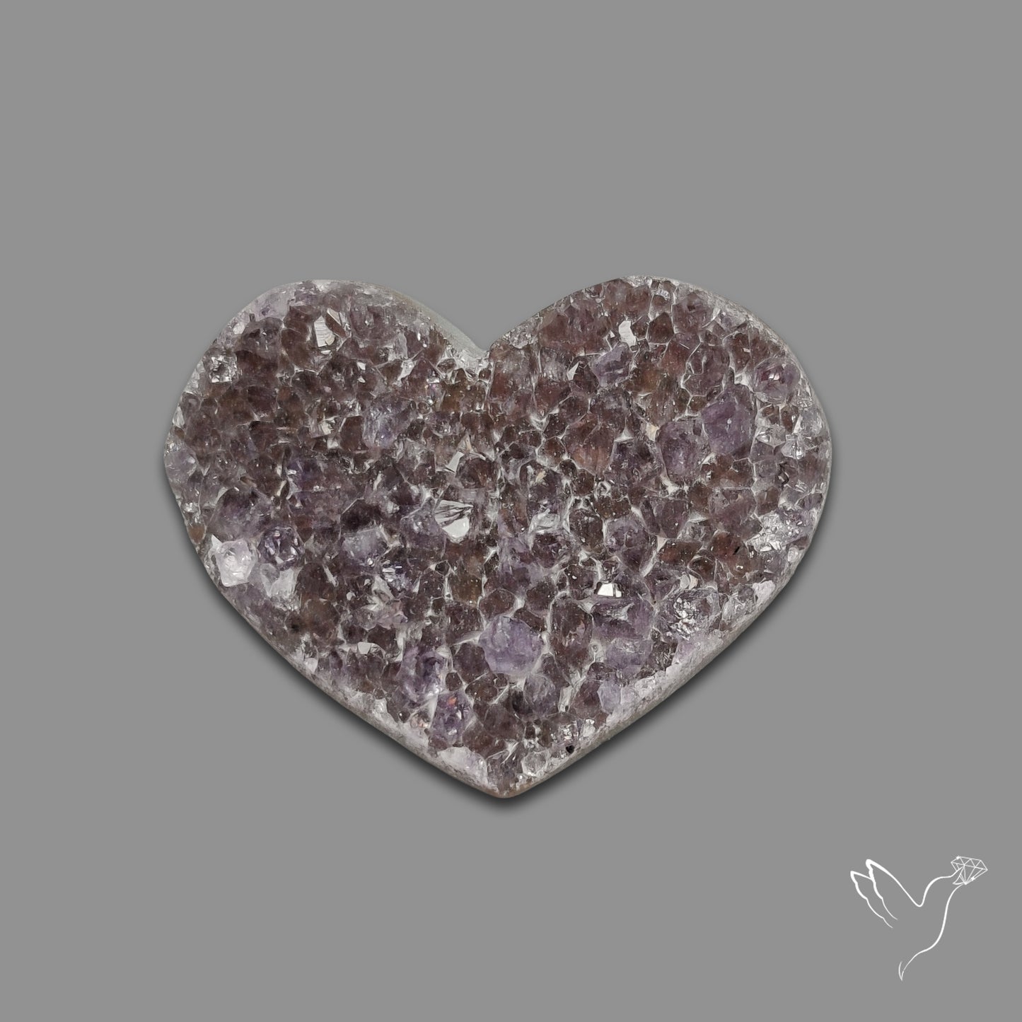 Large Amethyst Druzy Heart Specimen