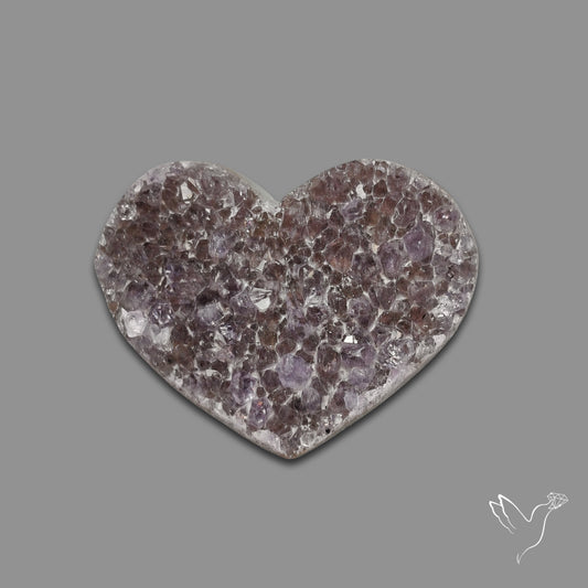 Large Amethyst Druzy Heart Specimen