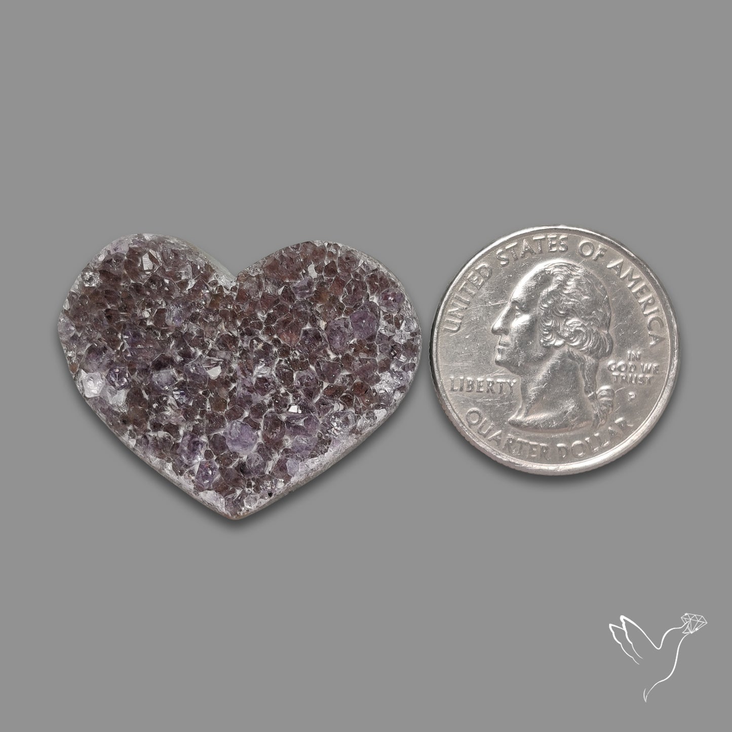 Large Amethyst Druzy Heart Specimen