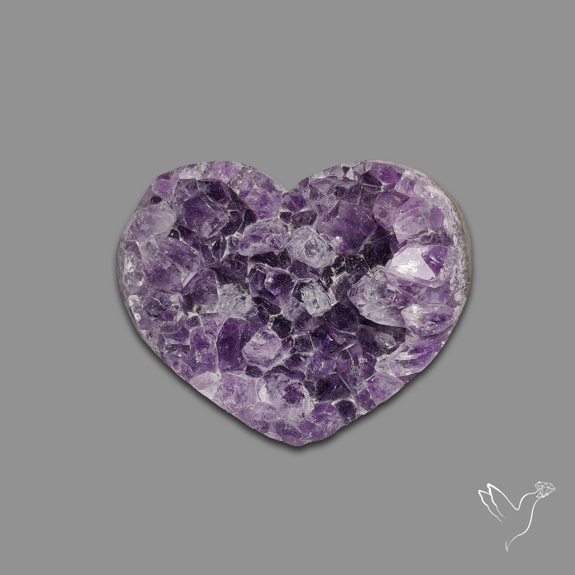 Large Amethyst Druzy Heart Specimen