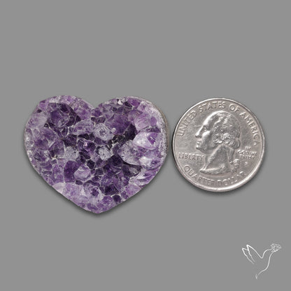 Large Amethyst Druzy Heart Specimen
