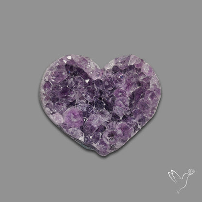 Large Amethyst Druzy Heart Specimen