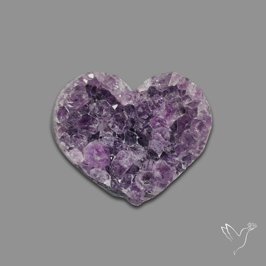 Large Amethyst Druzy Heart Specimen