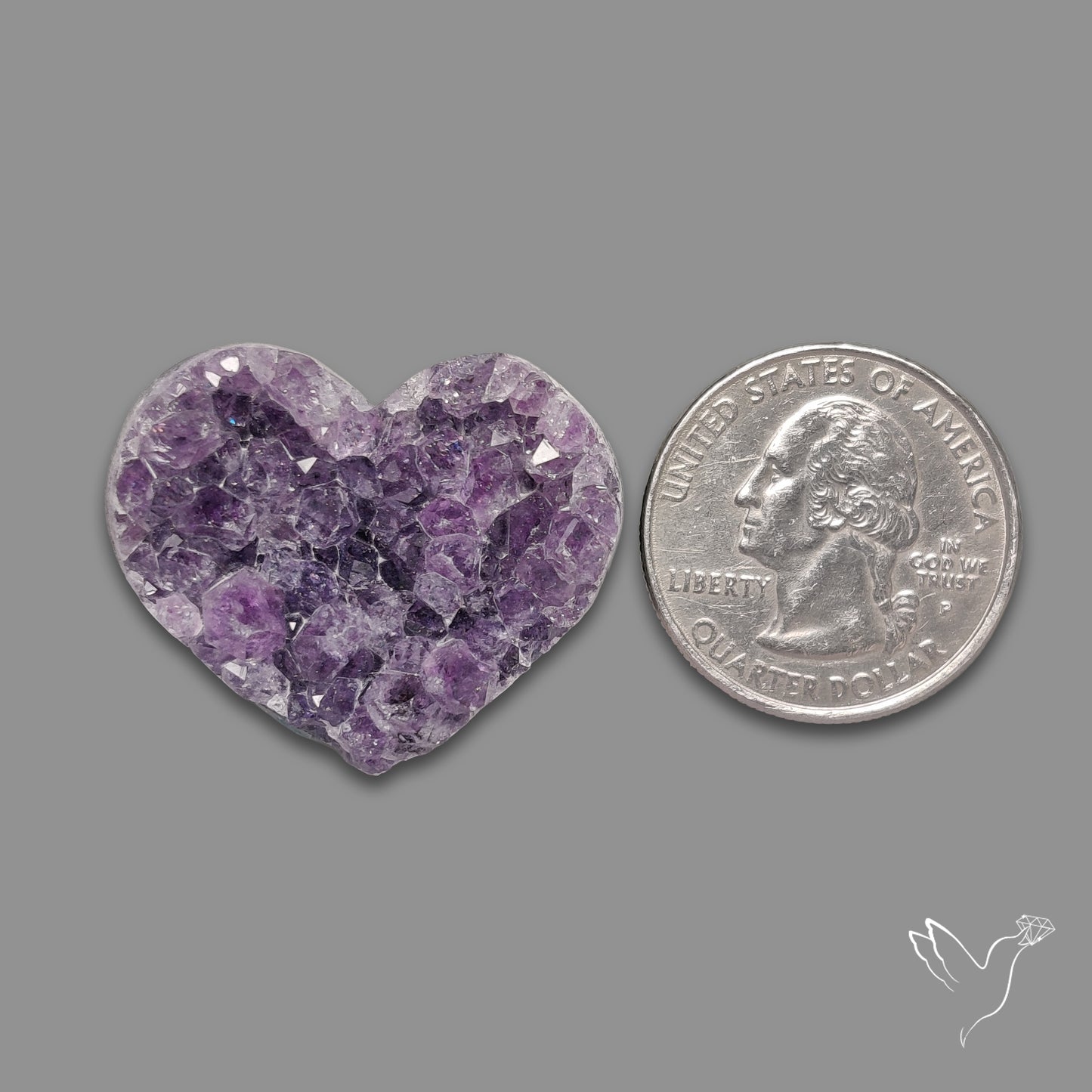 Large Amethyst Druzy Heart Specimen