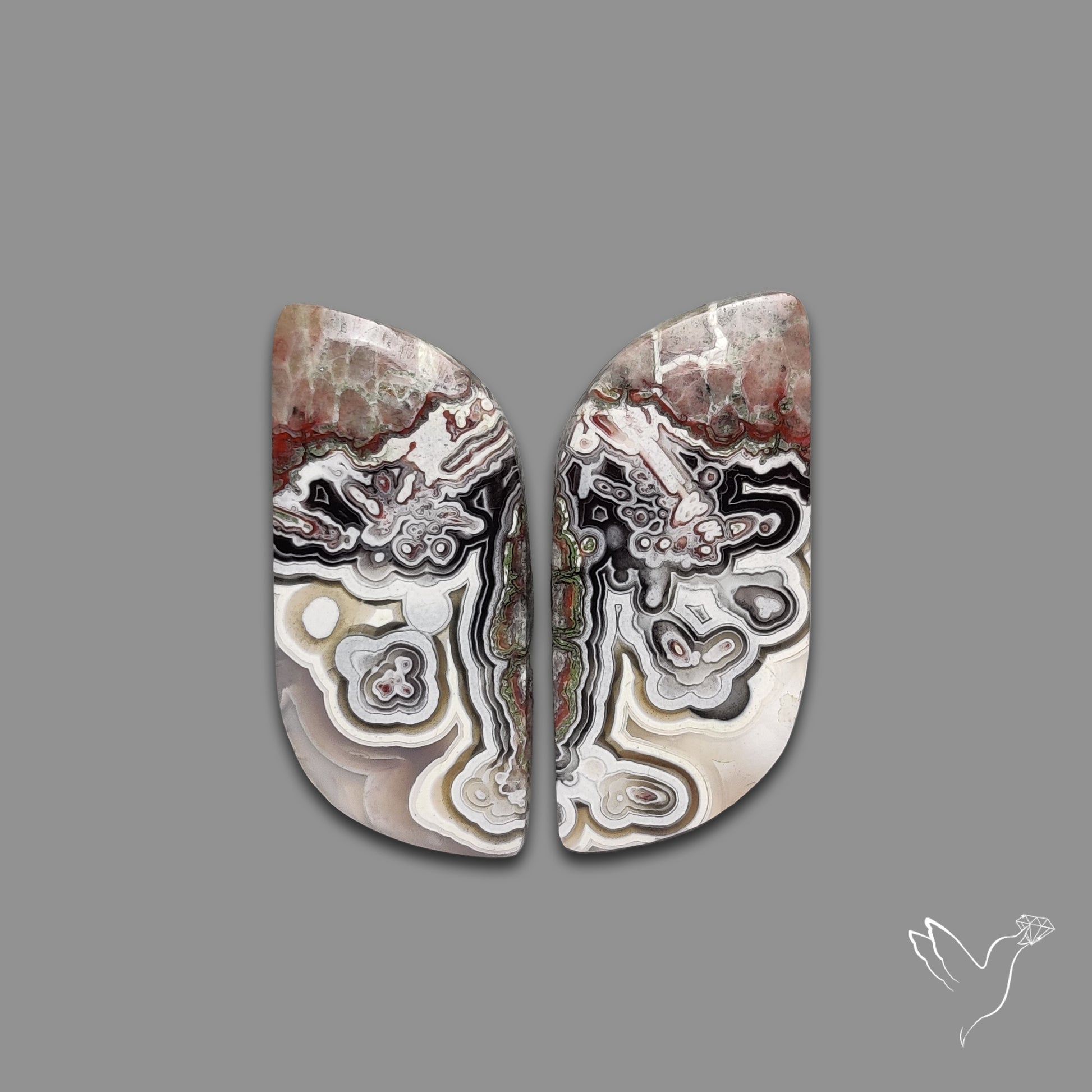 Crazylace Agates Pair