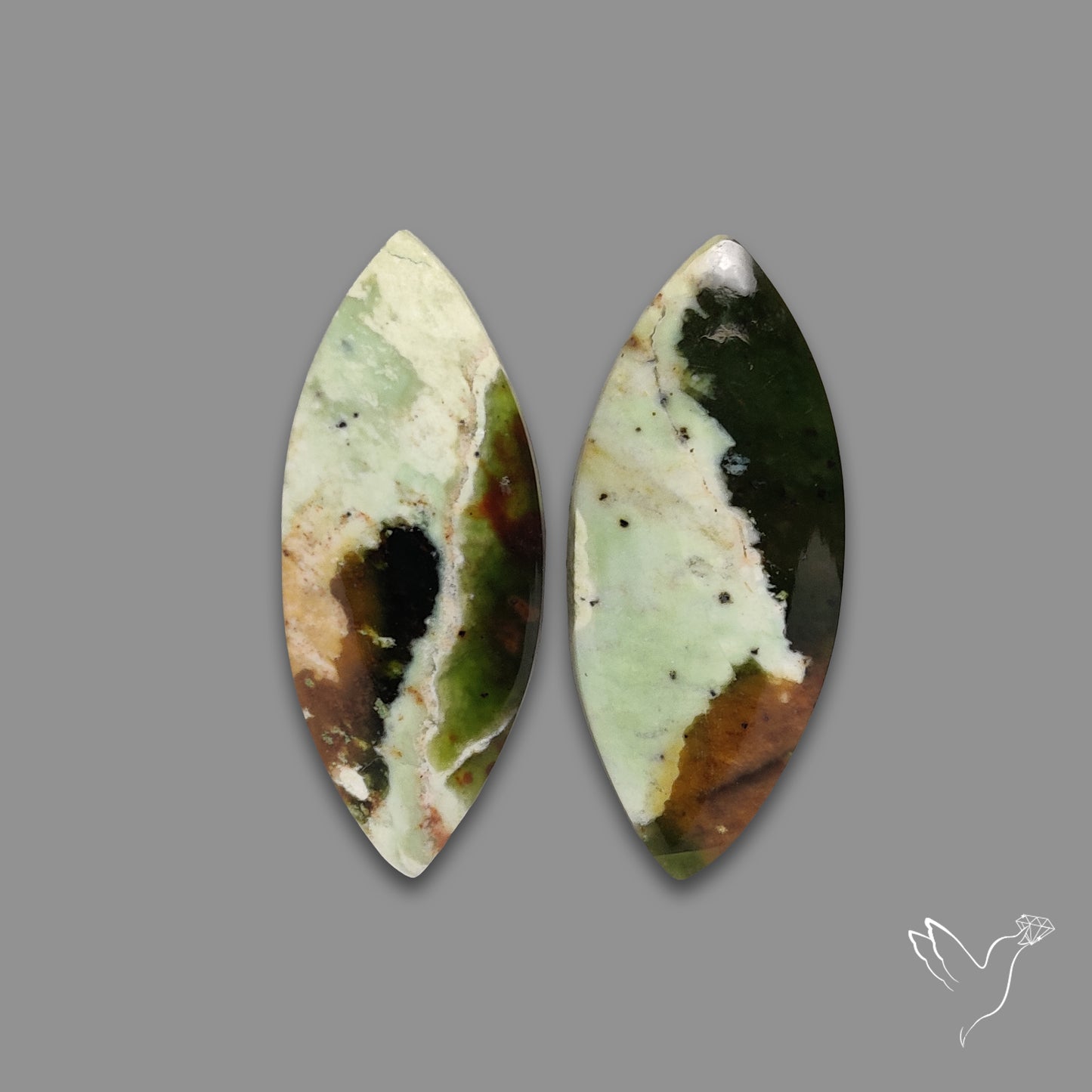 Chrome Chalcedony Pair