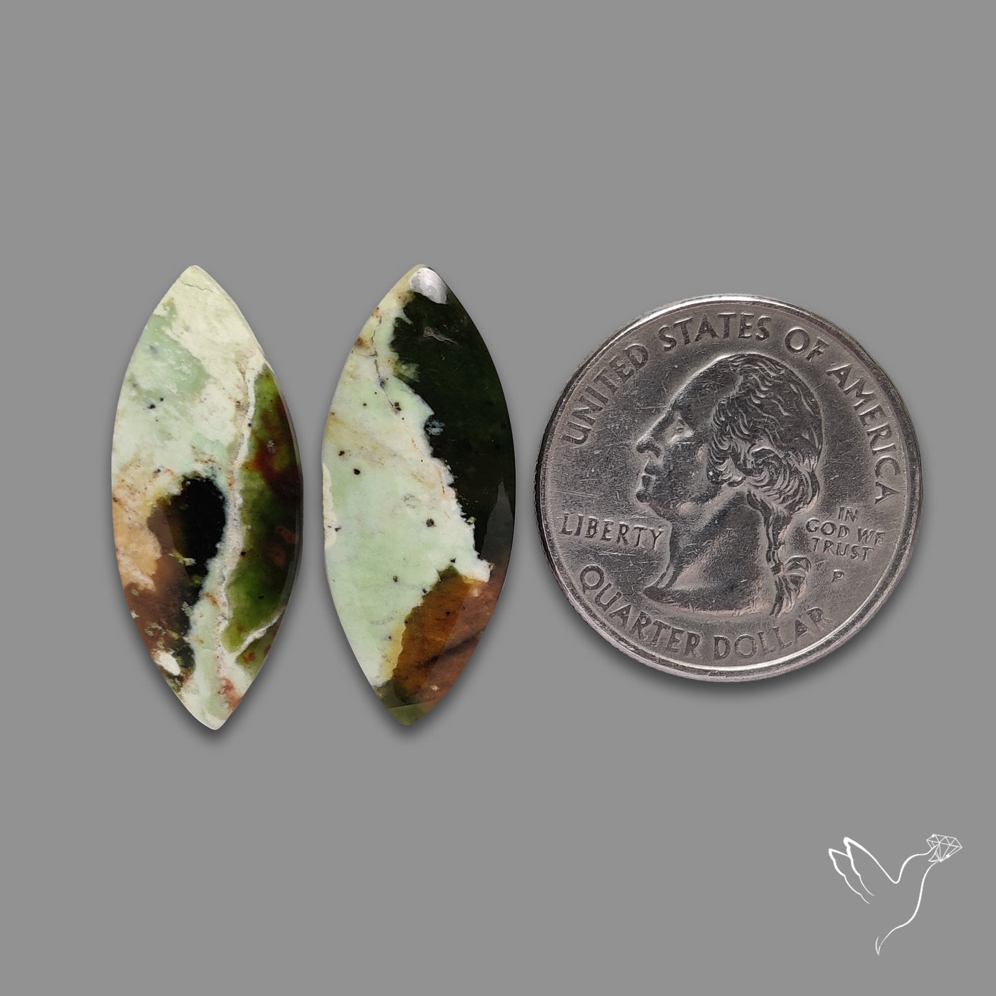 Chrome Chalcedony Pair