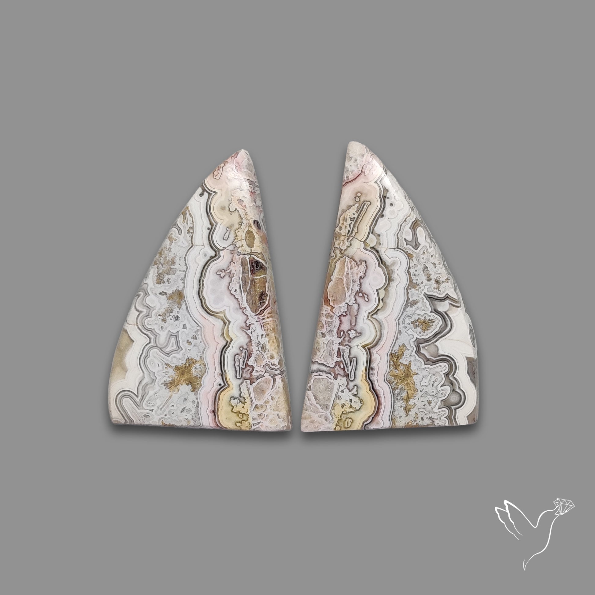 Crazylace Agates Pair