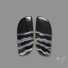 Black Banded Tuxedo Agates Pair