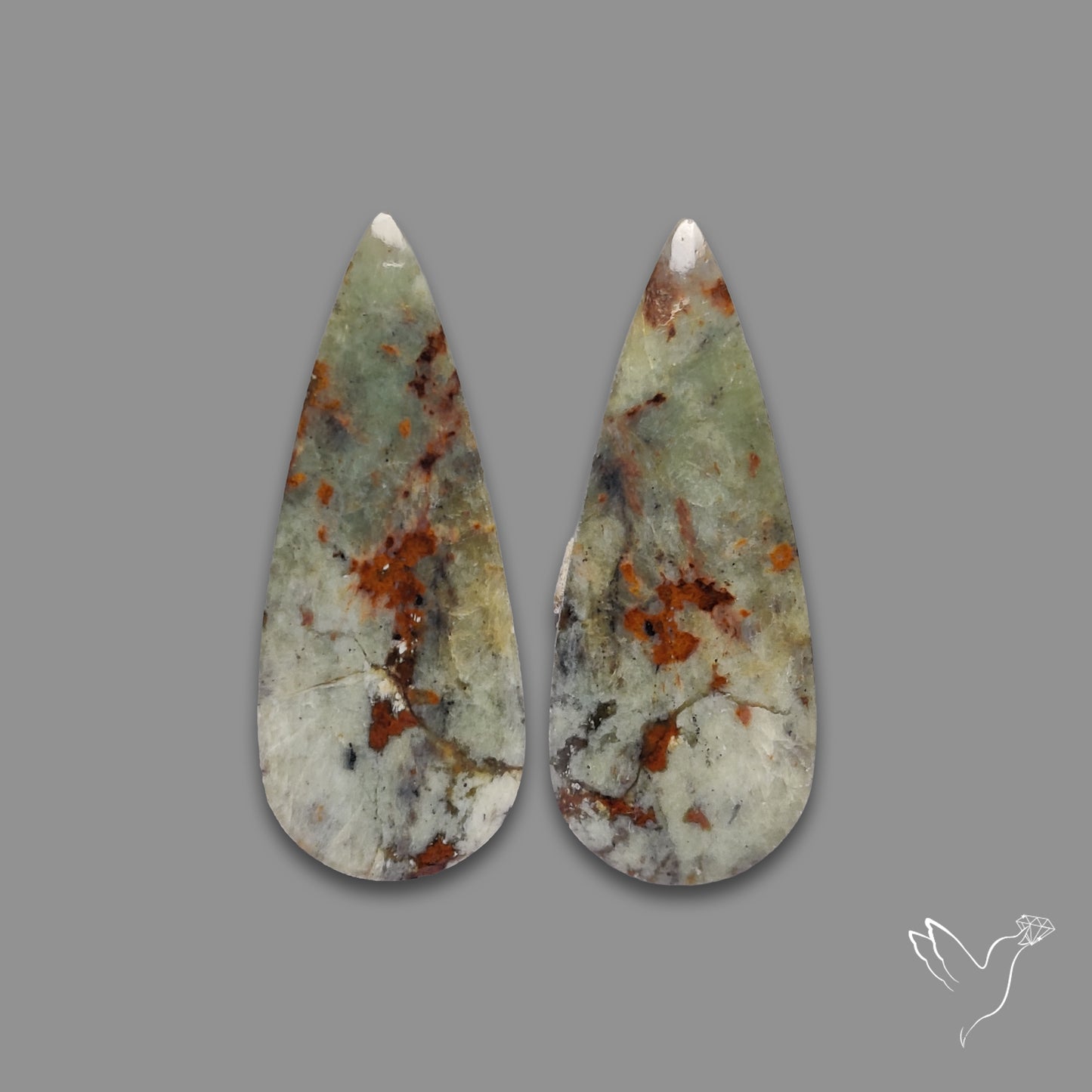 Mariposite Gemstone Pair