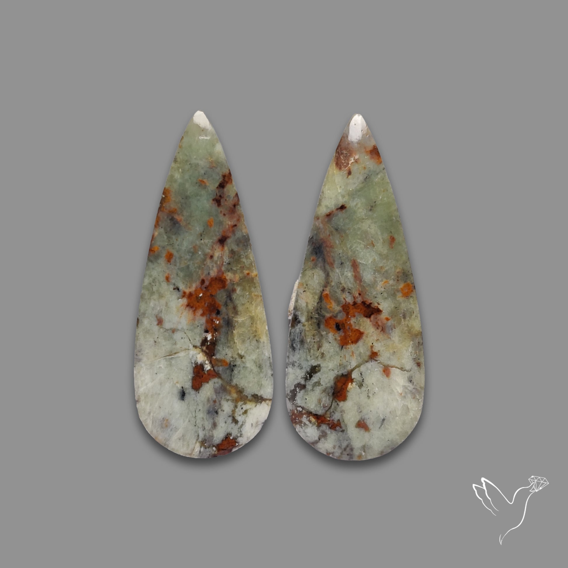 Mariposite Gemstone Pair