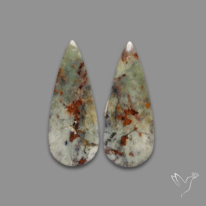 Mariposite Gemstone Pair