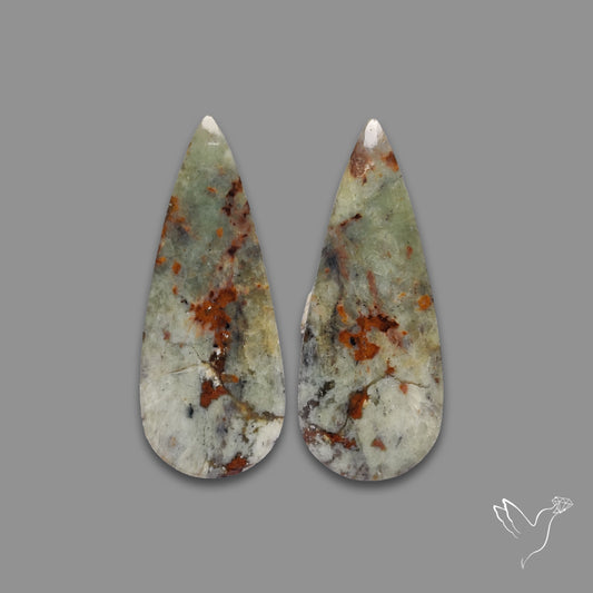 Mariposite Gemstone Pair