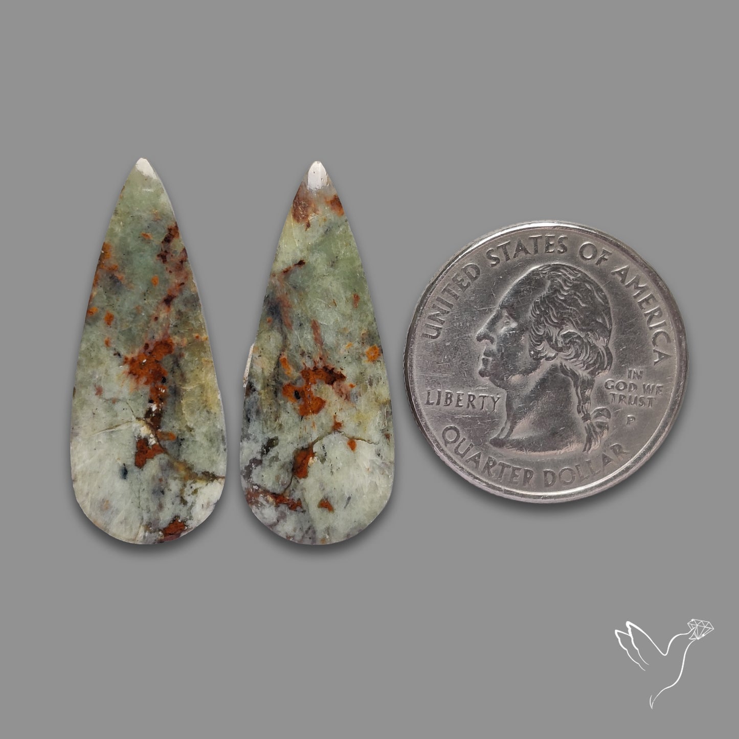 Mariposite Gemstone Pair