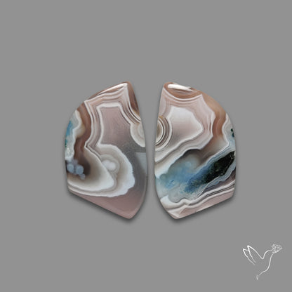 Botswana Agate Pair