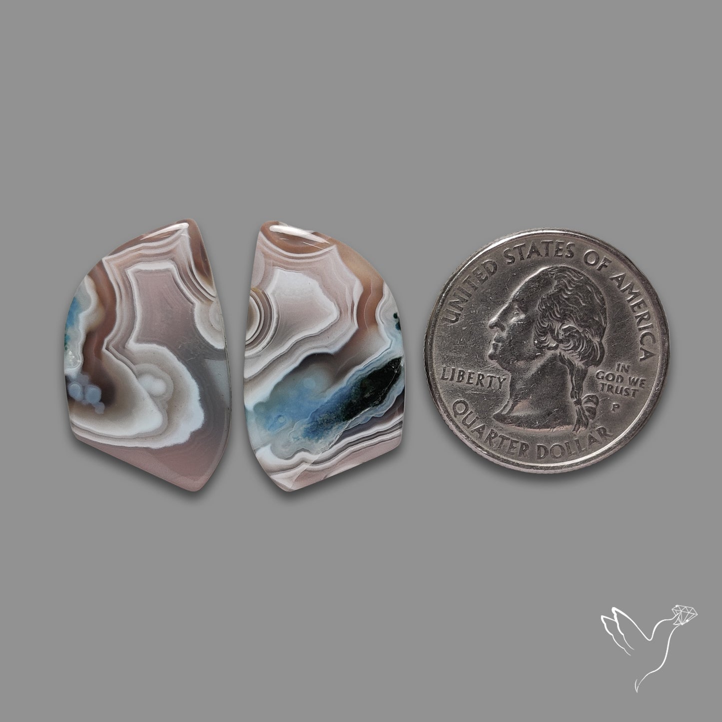 Botswana Agate Pair