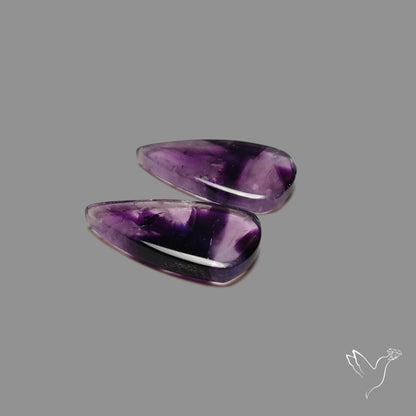 Trapiche Amethyst Pair