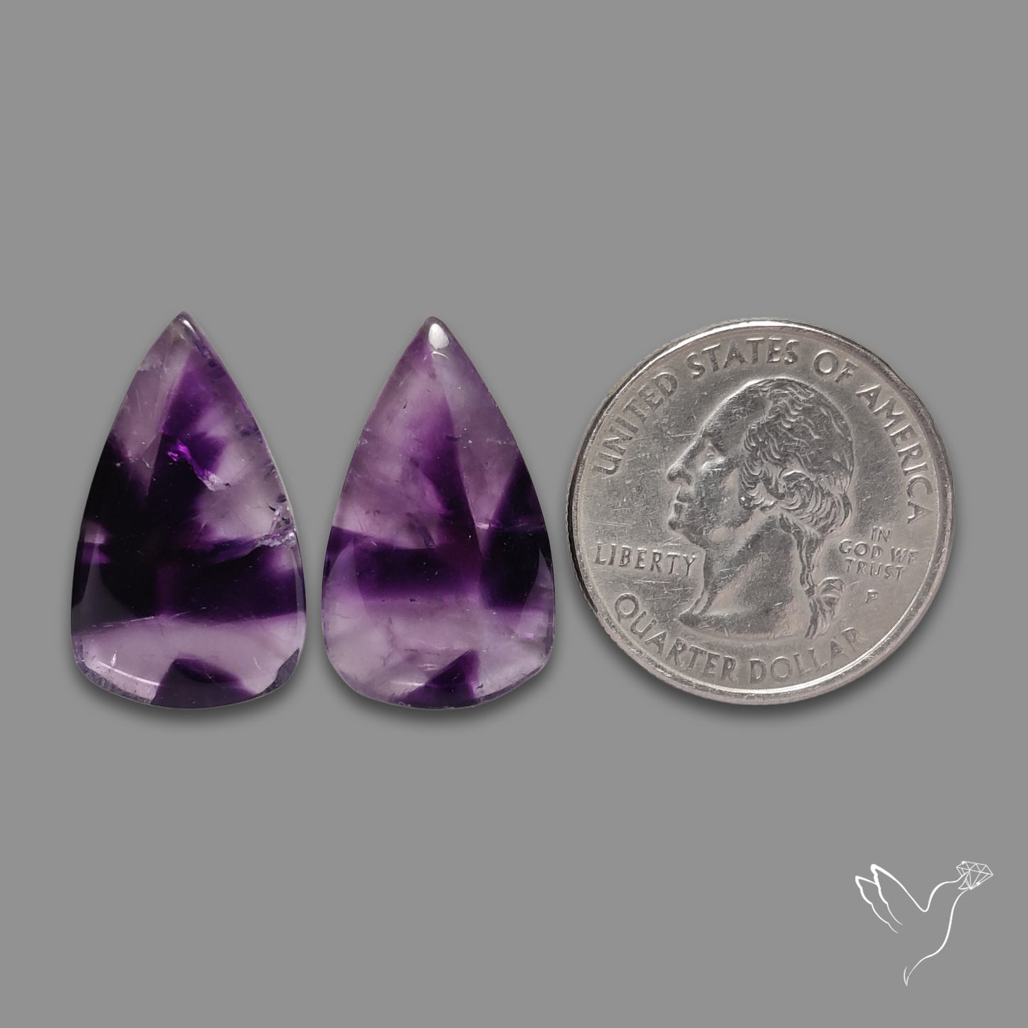 Trapiche Amethyst Pair