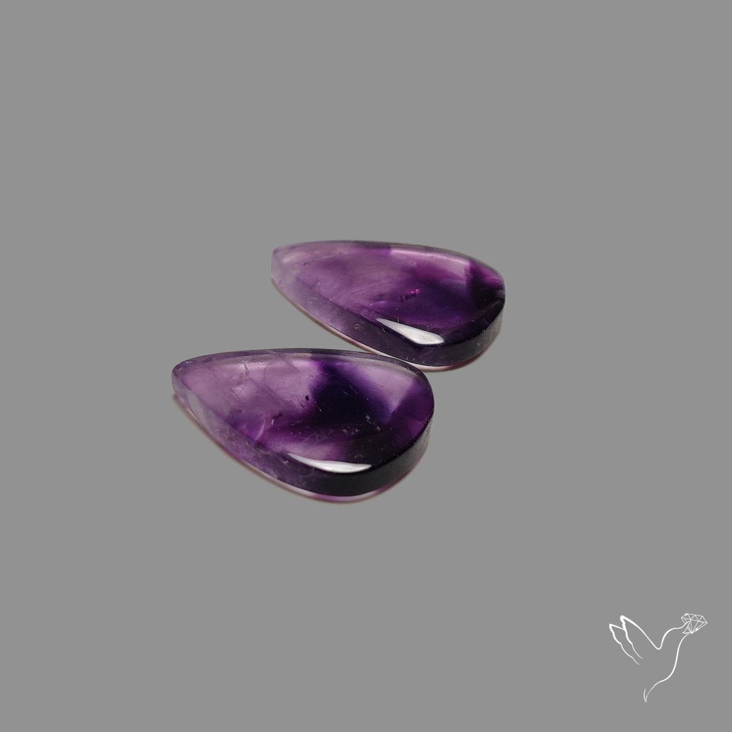 Trapiche Amethyst Pair