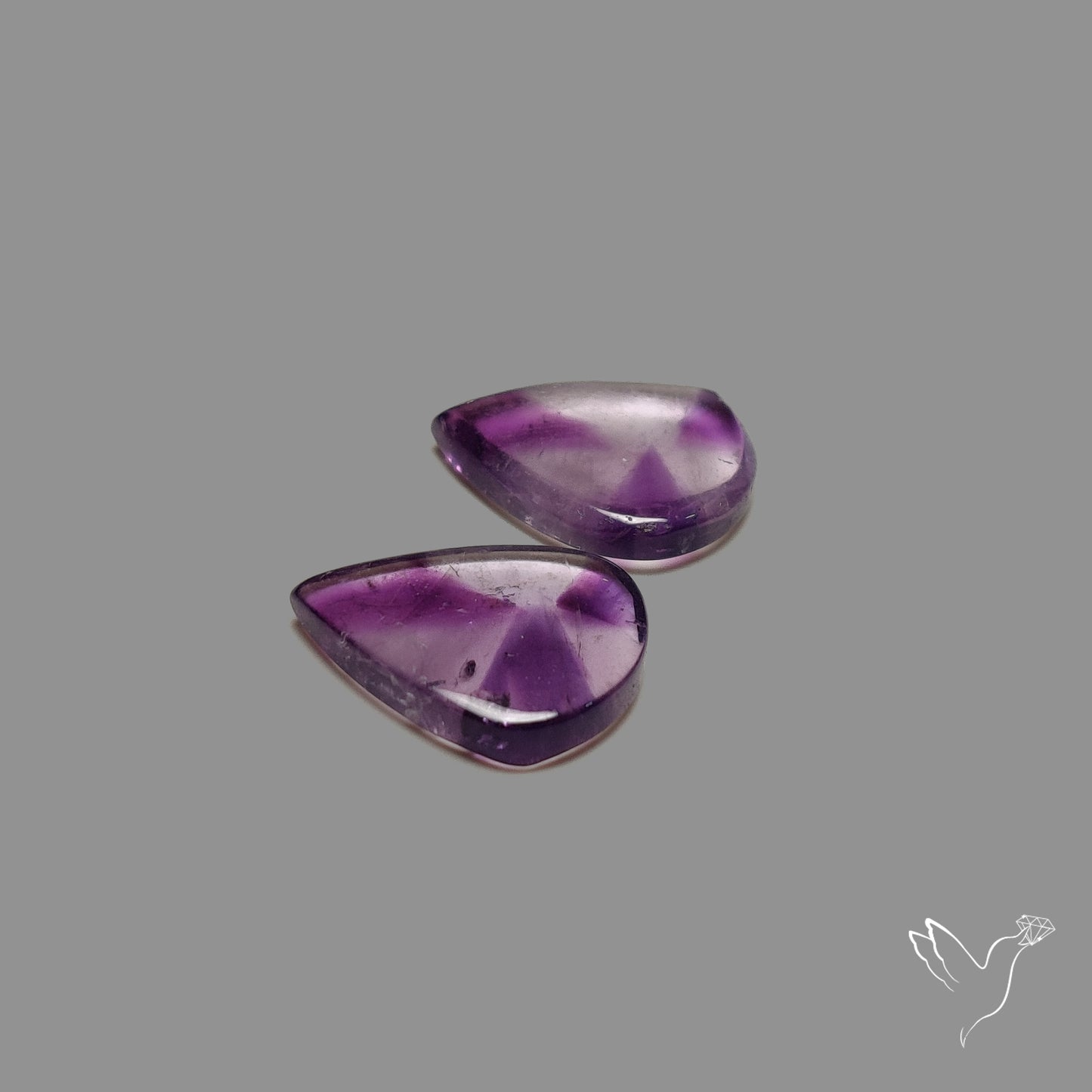 Trapiche Amethyst Pair