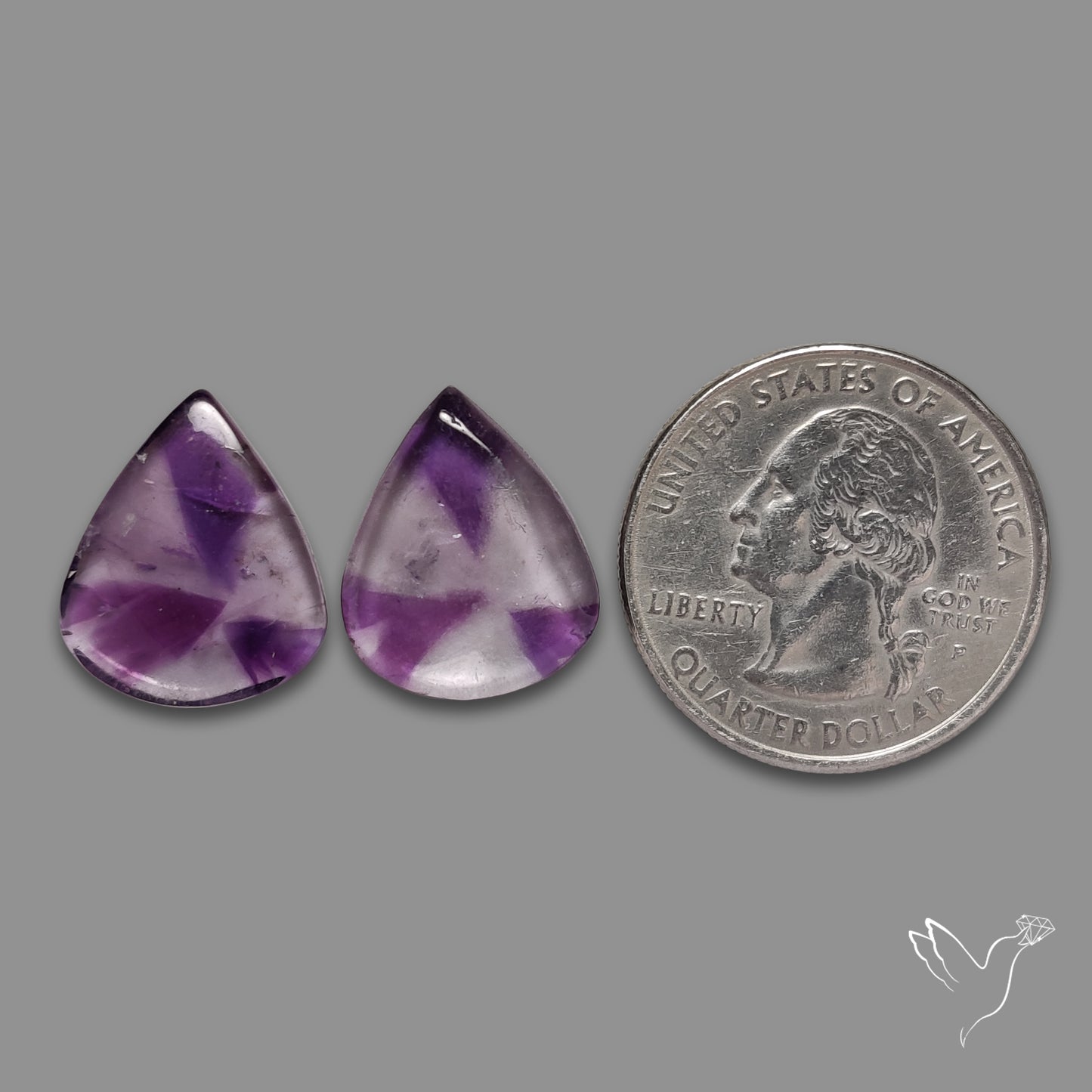 Trapiche Amethyst Pair