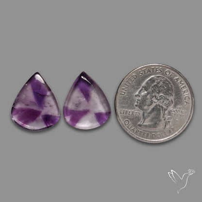 Trapiche Amethyst Pair