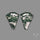 Step Cut Moss Agate Doublets Pair with Quartz