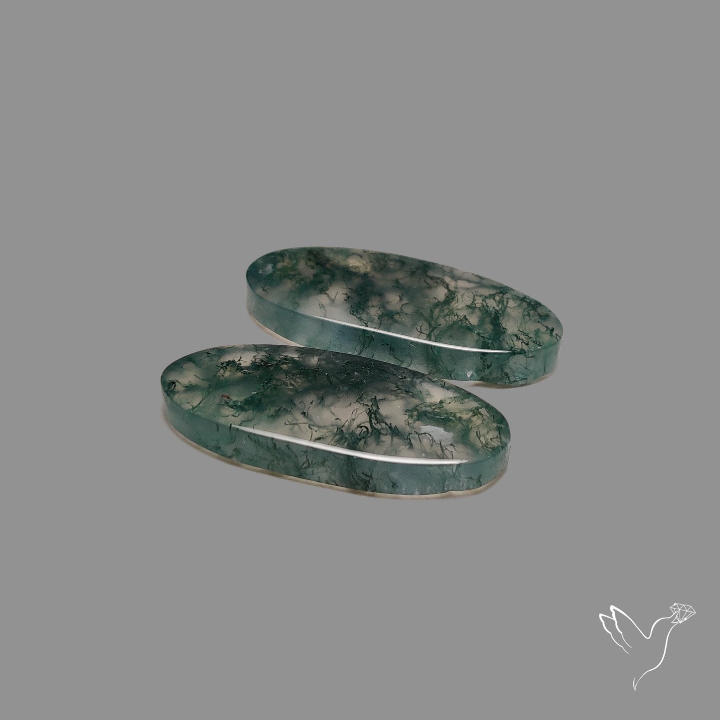 Moss Agate Pair