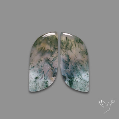 Moss Agate Pair