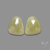 Rose Cut Yellow Sapphire Pair