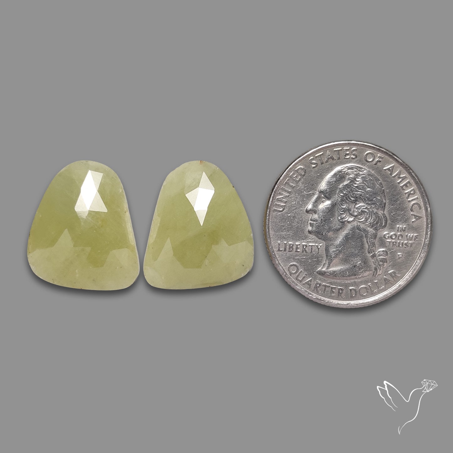 Rose Cut Yellow Sapphire Pair