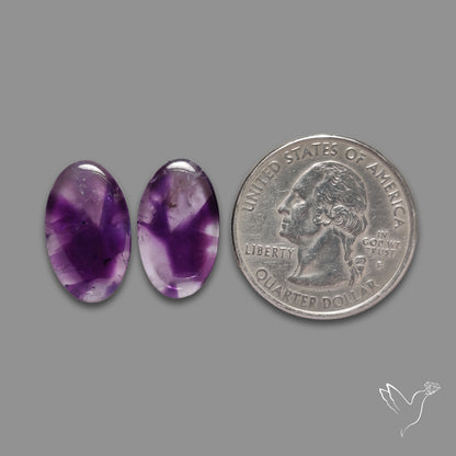 Trapiche Amethyst Pair