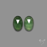 Rose Cut Gemmy Serpentine Pair