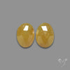 Rose Cut Yellow Sapphire Pair