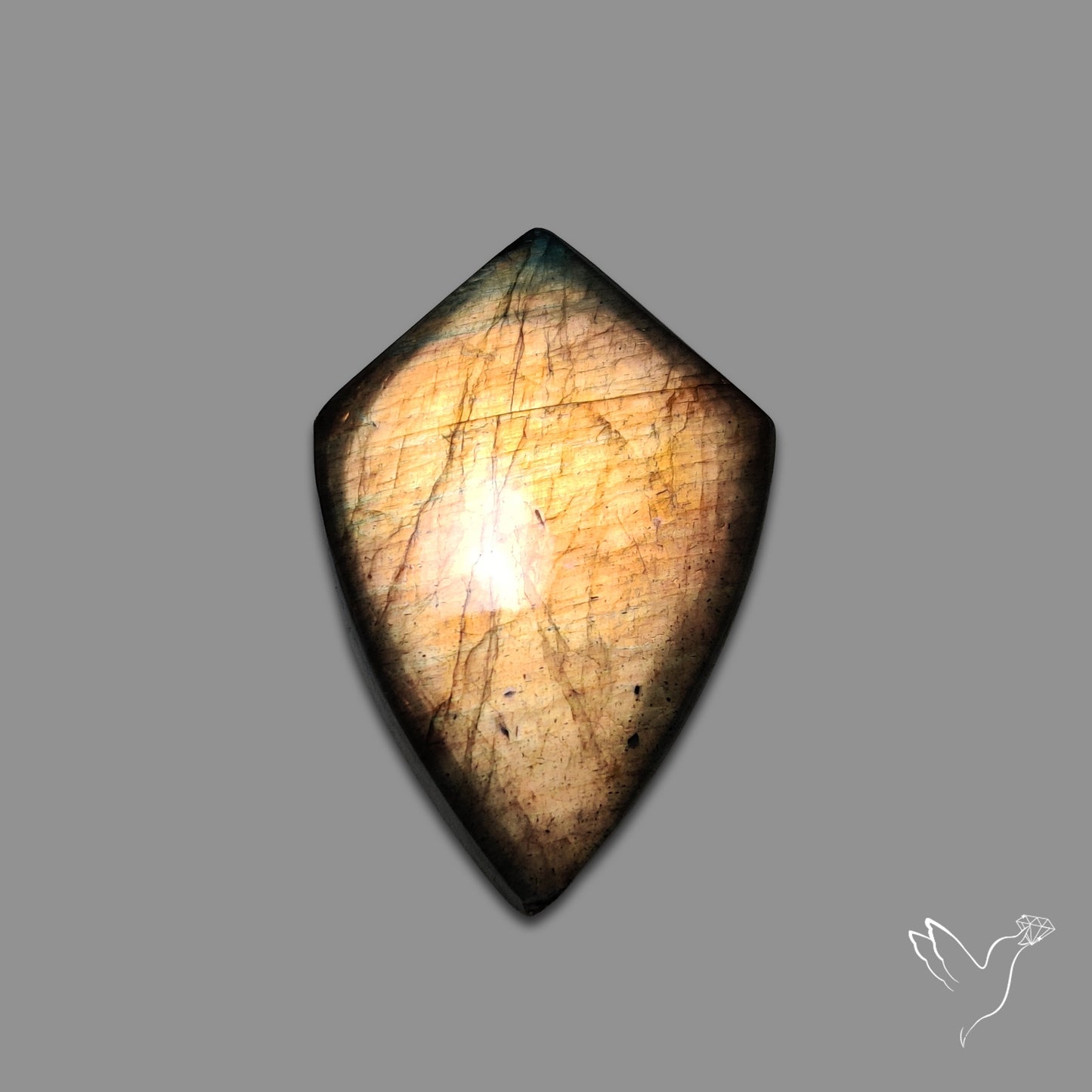 Labradorite Cabochon Rare Natural Orange Sheen