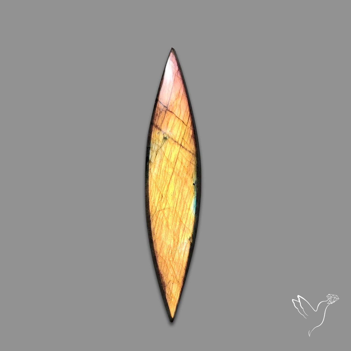Labradorite Cabochon Rare Natural Orange Sheen