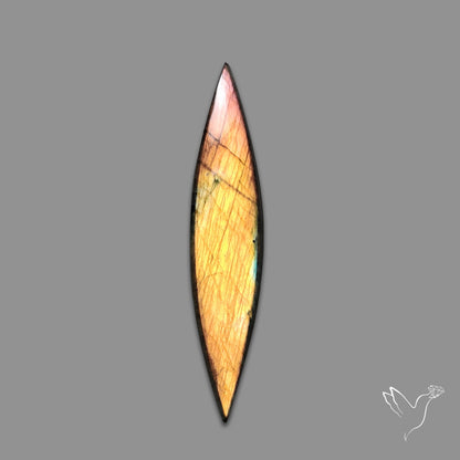 Labradorite Cabochon Rare Natural Orange Sheen