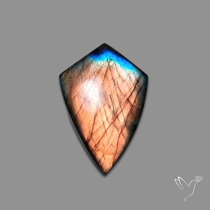 Labradorite Cabochon Rare Natural Orange Sheen