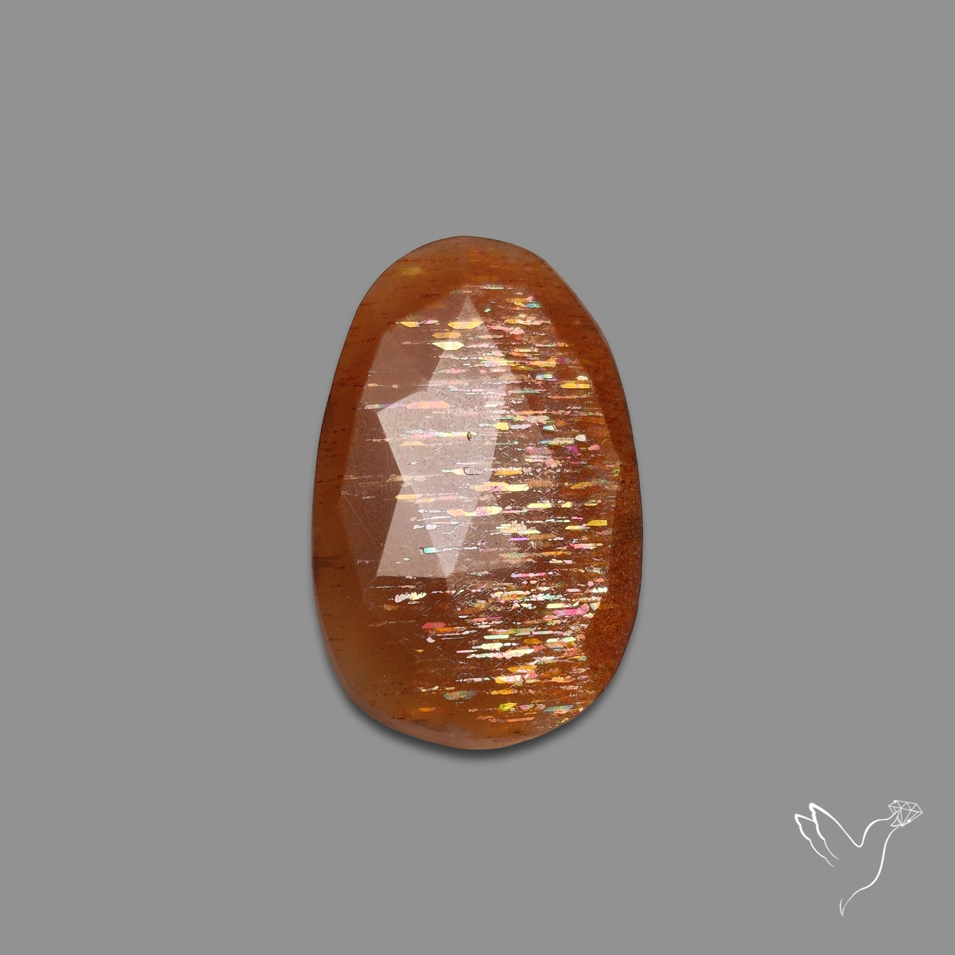 Rose Cut Meteor Shower Sunstone Rainbow Sheen