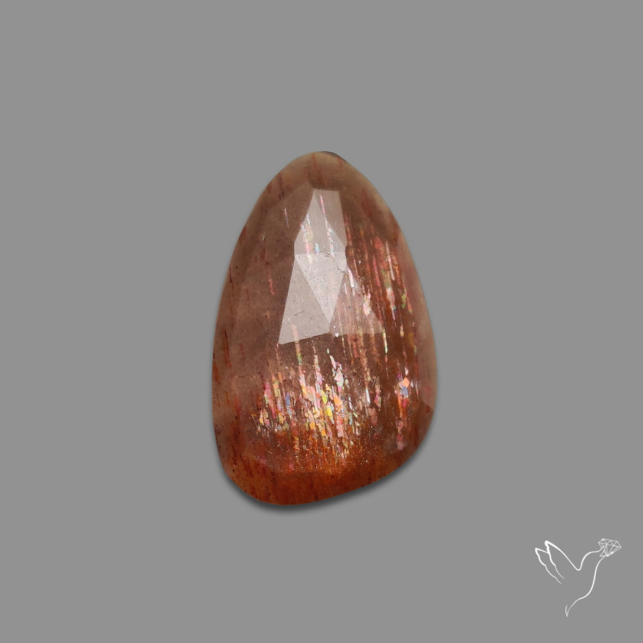 Rose Cut Meteor Shower Sunstone Rainbow Sheen