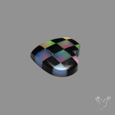 Intarcia Aurora Opal Inlay Black Onyx Heart
