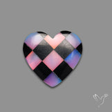 Intarcia Aurora Opal Inlay Black Onyx Heart