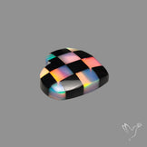 Intarcia Aurora Opal Inlay Black Onyx Heart