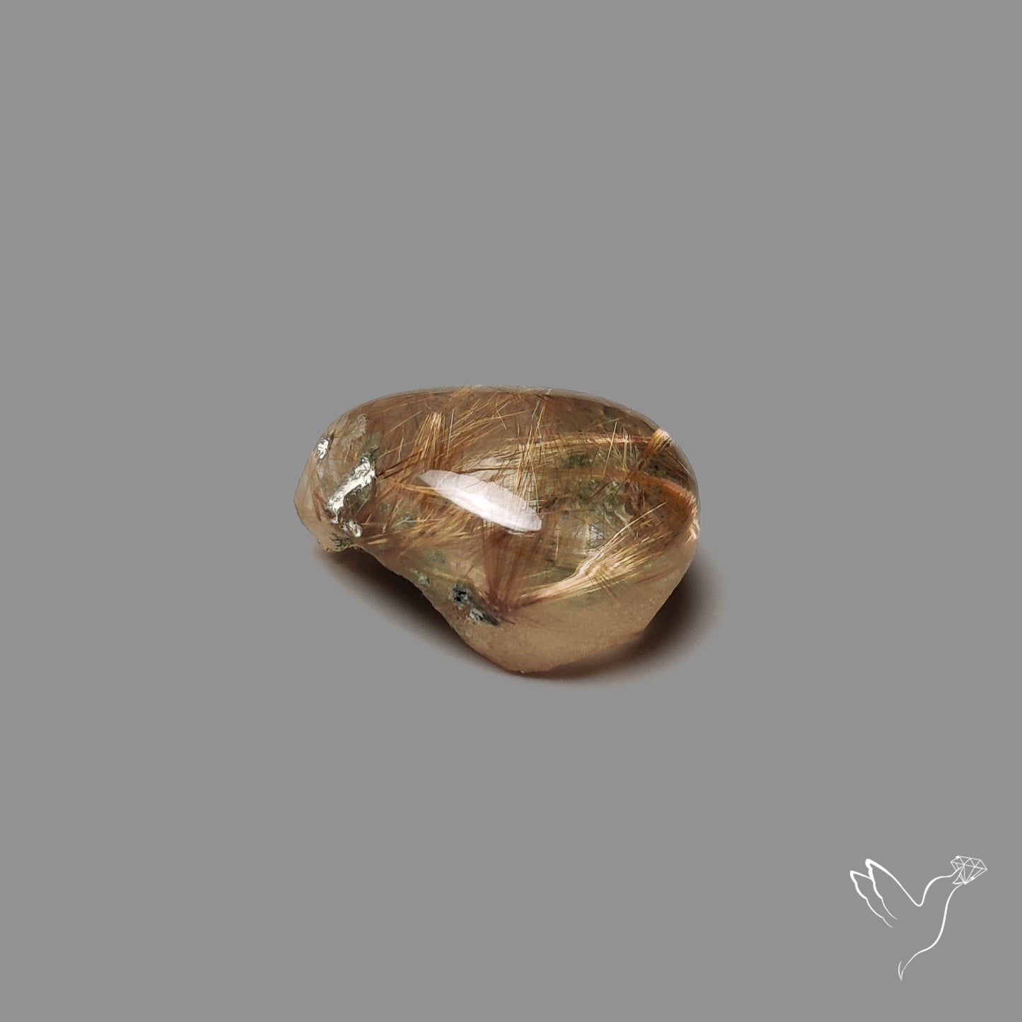 Lodolite Cabochon Uneven Back