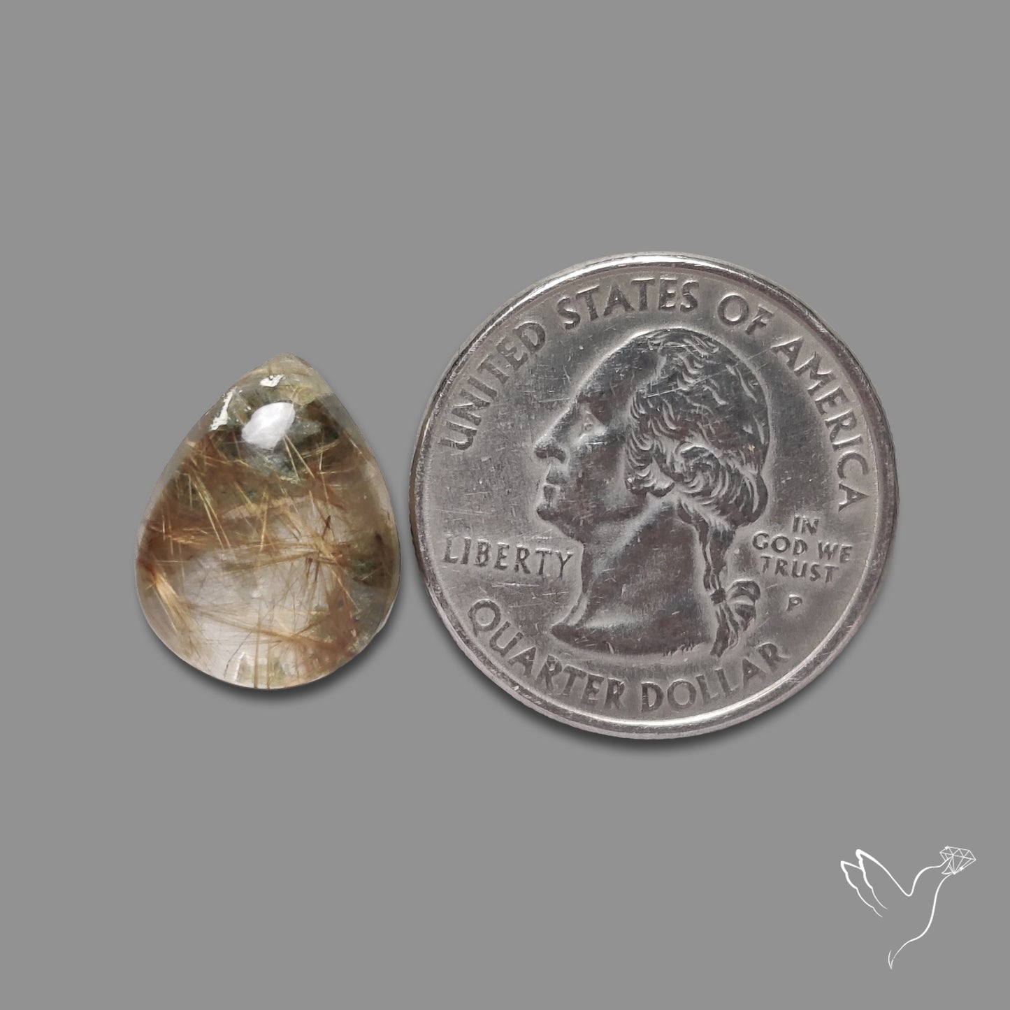 Lodolite Cabochon Uneven Back